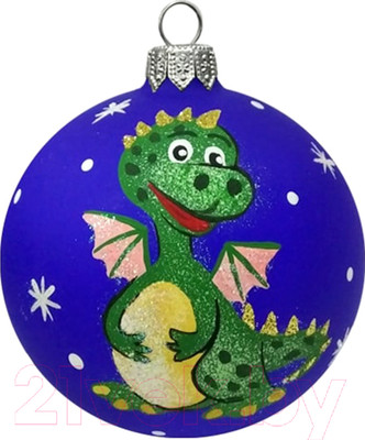 Шар новогодний Декарт Дракоша-Витоша 8Ш0012 (8см, синий)