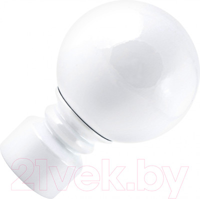 Набор наконечников для карниза АС ФОРОС Шар большой D19 (2шт, белый)