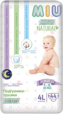 Подгузники-трусики детские MIU 4L-Maxi 9-15кг (44шт)