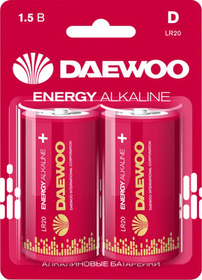 Комплект батареек Daewoo D LR20EA-2B 5030022 (2шт)