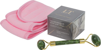 Подарочный набор La and Te beaute Крем для лица+Массажный ролик+Повязка на липучке LT-33