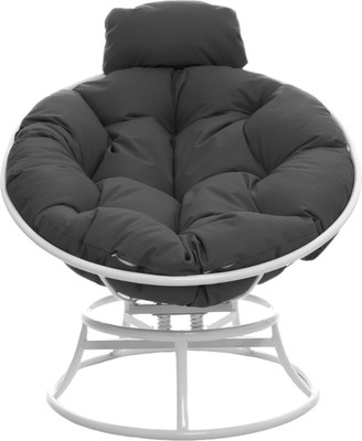 Кресло садовое M-Group Папасан пружинка мини / 12080109 (белый/серая подушка)