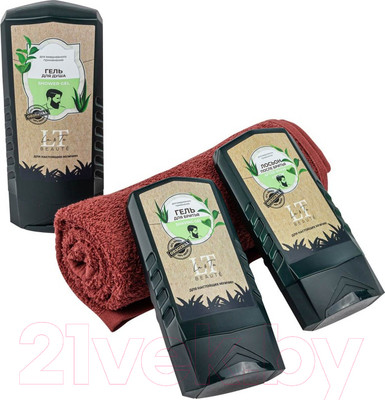 Набор косметики для бритья La and Te beaute Гель для душа+Гель для бритья+Лосьон после бритья+Полотенце LTME