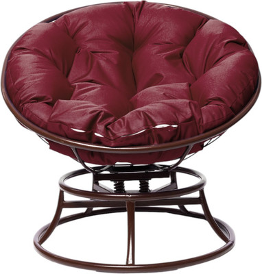 Кресло садовое M-Group Папасан пружинка мини / 12080202 (коричневый/бордовая подушка)