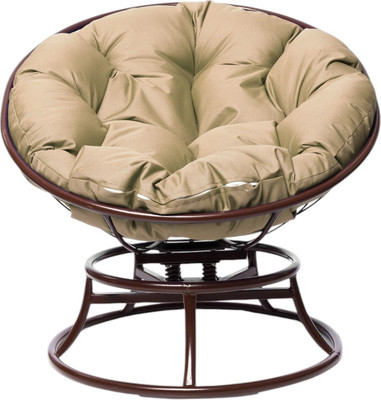 Кресло садовое M-Group Папасан пружинка мини / 12080201 (коричневый/бежевая подушка)