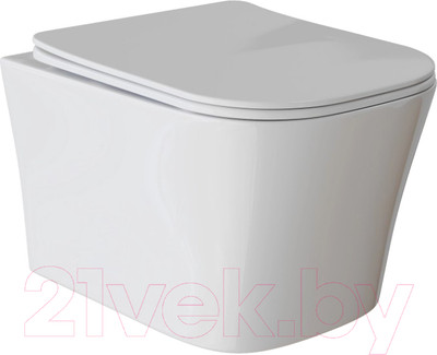 Унитаз подвесной White Wave Promo (белый глянец)