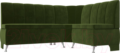 Уголок кухонный мягкий Лига Диванов Кантри 113 правый (микровельвет, зеленый)