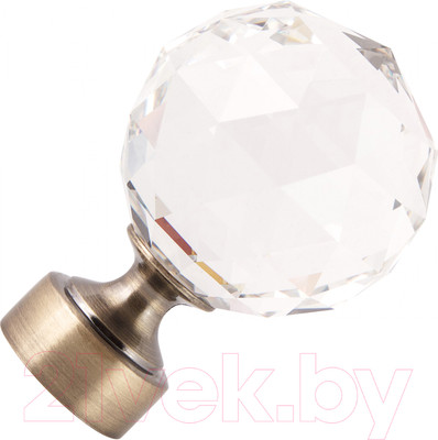 Набор наконечников для карниза АС ФОРОС Кристалл D25 (2шт, антик)
