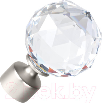 Набор наконечников для карниза АС ФОРОС Кристалл D25 (2шт, сатин)