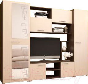 Стенка Горизонт Мебель Флора-2 (венге/дуб)