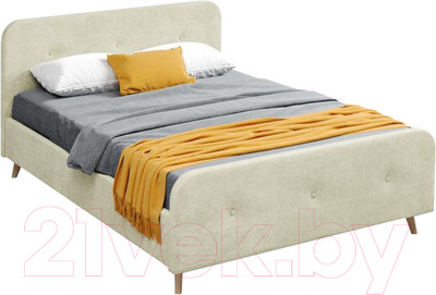 Односпальная кровать Мебельград Сиерра с ортопедическим основанием 90x200 (торонто светло-бежевый)