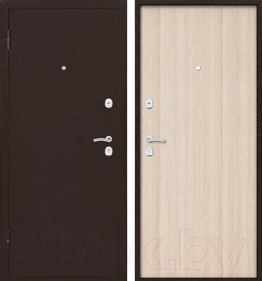 Входная дверь Промет Марс 3 86x205 (левая, капучино/антик медь)