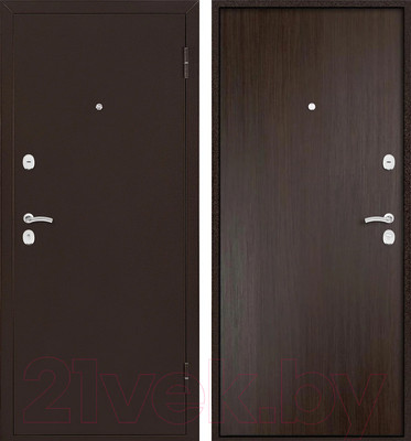 Входная дверь Промет Марс 3 86x205 (правая, венге/антик медь)