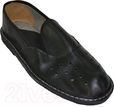 Тапочки рабочие Координат Кожаные с перфорацией на подошве из пористой резины (р.39, черный)