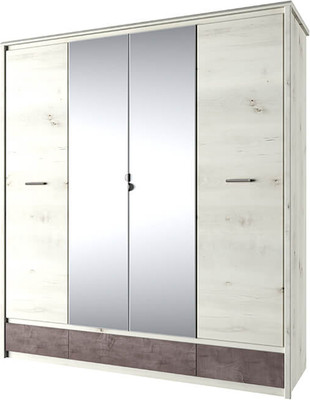 Шкаф Anrex Bjork 4DG3S Z (ольха полярная/оникс)