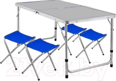 Комплект складной мебели Bison C-4-60x120-WT (белый)