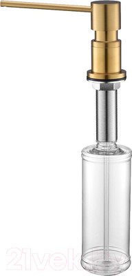 Дозатор встраиваемый в мойку Paulmark Kraft D003-BG (брашированное золото)