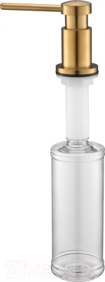 Дозатор встраиваемый в мойку Paulmark Brevit D005-BG (брашированное золото)