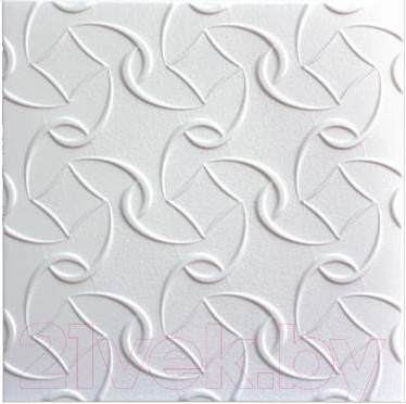 Потолочная плита SOLID С2053 из экструдированного пенополистирола (500x500, уп. 8шт, белый)