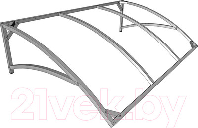 Каркас козырька ИМпласт Скат Цинк 2000х900
