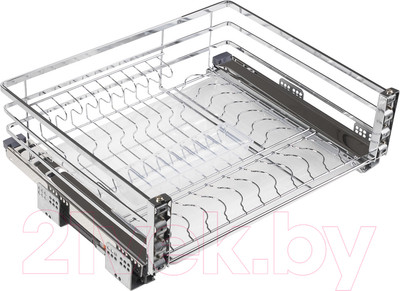 Корзина-сушка выдвижная AKS Flat Line с сушкой 90 и доводчиком (хром)