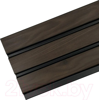 Реечная панель Grace ПВХ 3D RAIL Махагон (2800х120х10мм)