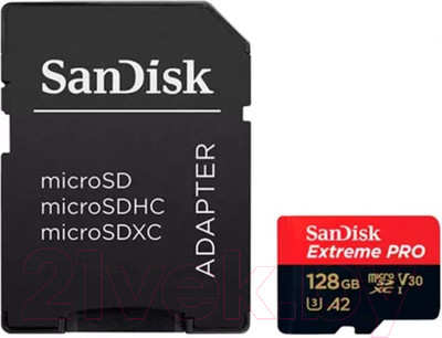 Карта памяти SanDisk MicroSDXC Extreme PRO 128GB (SDSQXCD-128G-GN6MA)