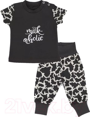 Комплект одежды для малышей Rant Milk-Aholic со штанишками / 2-81 (Graphite, р.74)