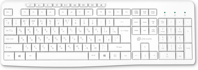 Клавиатура Оклик K225W (белый)
