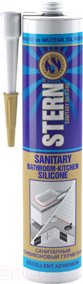Герметик силиконовый SterN Санитарный N640 (280мл, прозрачный)
