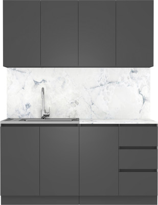Кухонный гарнитур Артём-Мебель Мэри СН-114 ДСП 1.6м (серый графит)