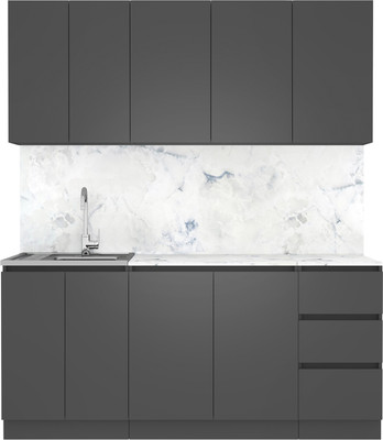 Кухонный гарнитур Артём-Мебель Мэри СН-114 ДСП 1.8м (серый графит)