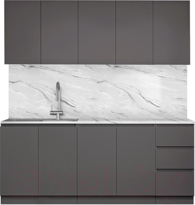 Кухонный гарнитур Артём-Мебель Мэри СН-114 ДСП 2.0м (серый графит)