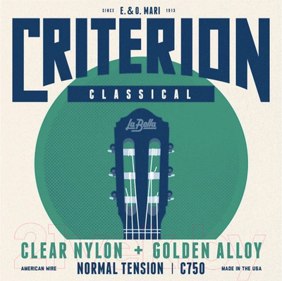 Струны для классической гитары La Bella C750 Gold Medium (нейлон)
