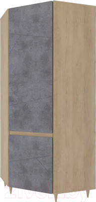 Шкаф Stolline Киото угловой / СТЛ.339.08 (дуб небраска/бетон темный)