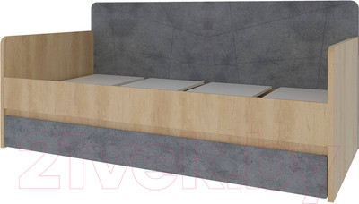 Каркас кровати Stolline Киото / СТЛ.339.09 (дуб небраска/бетон темный)