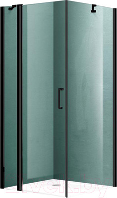 Душевой уголок Adema Сканди 90 (черный/прозрачное стекло)