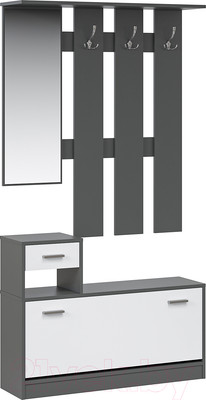 Секция в прихожую Империал Интер (антрацит/белый)