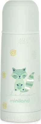 Термос для напитков Miniland Thermy Dolce / 89485 (350мл, бирюзовый/енот)