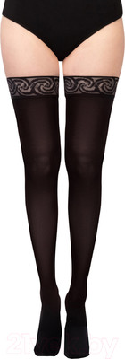 Чулки компрессионные Bauerfeind Micro 2205-AG длинные кружево широкое (M, черный)