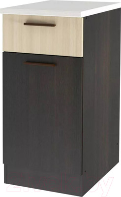 Шкаф-стол кухонный Stolline Дуэт 40 / СТЛ.316.04М (дуб феррара/ясень шимо светлый)