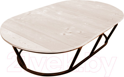 Стол садовый M-Group Мамасан овальный / 19050200 (коричневый без ротанга)