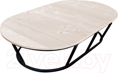 Стол садовый M-Group Мамасан овальный / 19050400 (черный без ротанга)