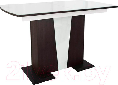 Обеденный стол Stolline Фрегат (венге/стекло белое)