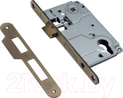 Замок врезной Trodos 85R1 Цилиндровый с защелкой без ручки (бронза)