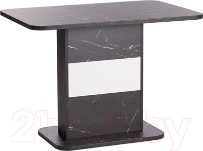 Обеденный стол Tetchair Smart 105-140x68.6х75 (мрамор блэк роял/белый)