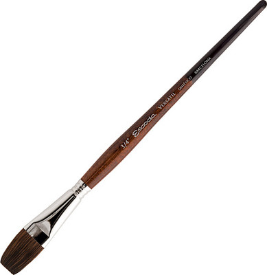 Кисть для рисования Escoda Versatil Brush L/H. Синтетика плоская №3/4 / S1543-3/4 (темно-коричневый)