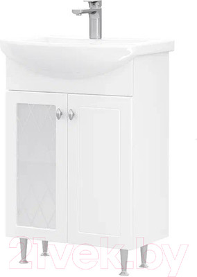 Тумба с умывальником Volna Milena 55.2D Балтика 55 (напольная)