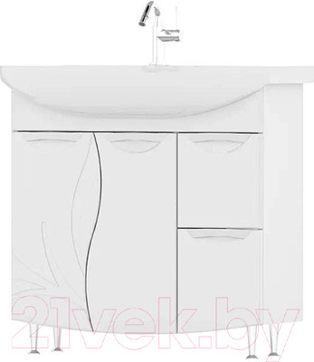 Тумба с умывальником Volna Adel 2D.2Y Балтика 80 (напольная)