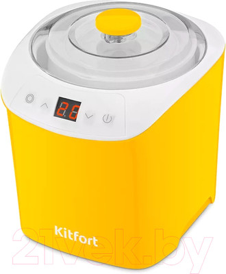 Йогуртница Kitfort KT-4090-1 (бело-желтый)